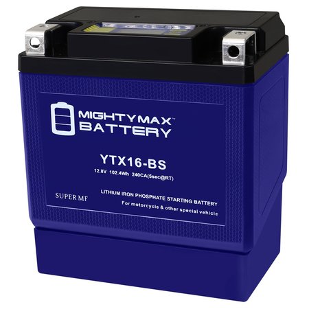 YTX16-BS Lithium Replacement Battery compatible with UTX16-BS Motorcycle ATV UTV -  MIGHTY MAX BATTERY, MAX4005583